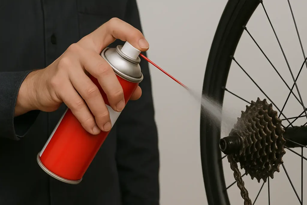 Apply degrease to Clean a Bicycle Cassette