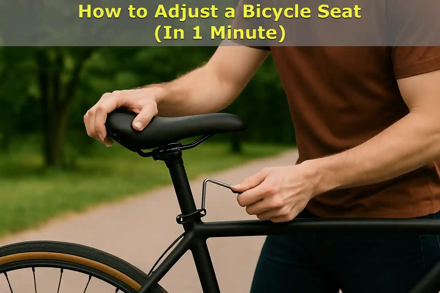 How to Adjust a Bicycle Seat in Just 1 Minute, Adjusting the height of a bicycle seat