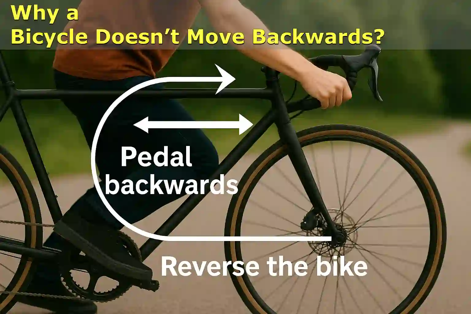 Why a Bicycle Doesn’t Move Backwards?, Explaining While Pedaling Backwards
