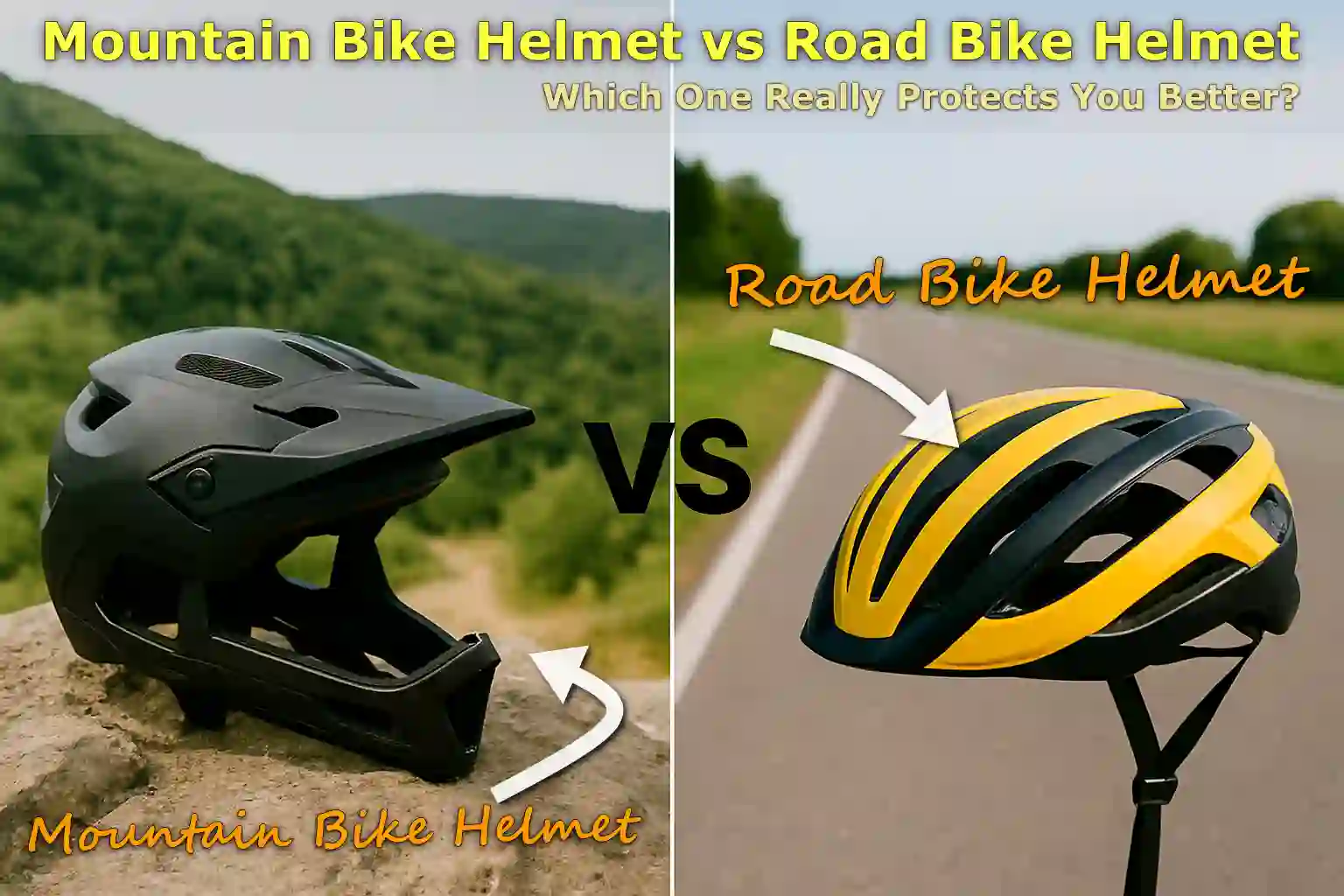 Mountain Bike Helmet vs Road Bike Helmet