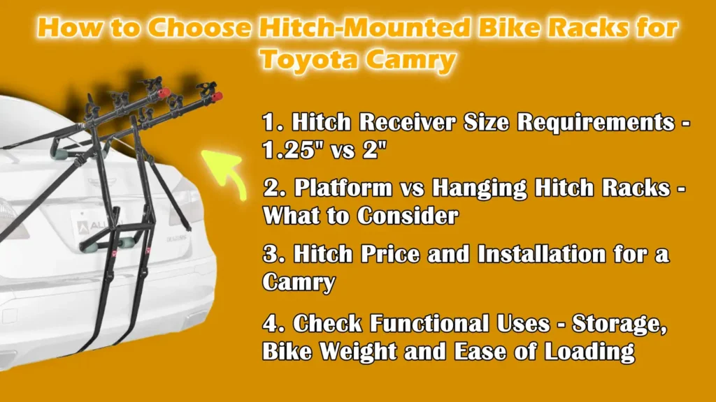 How to Choose Hitch-Mounted Bike Racks for Toyota Camry