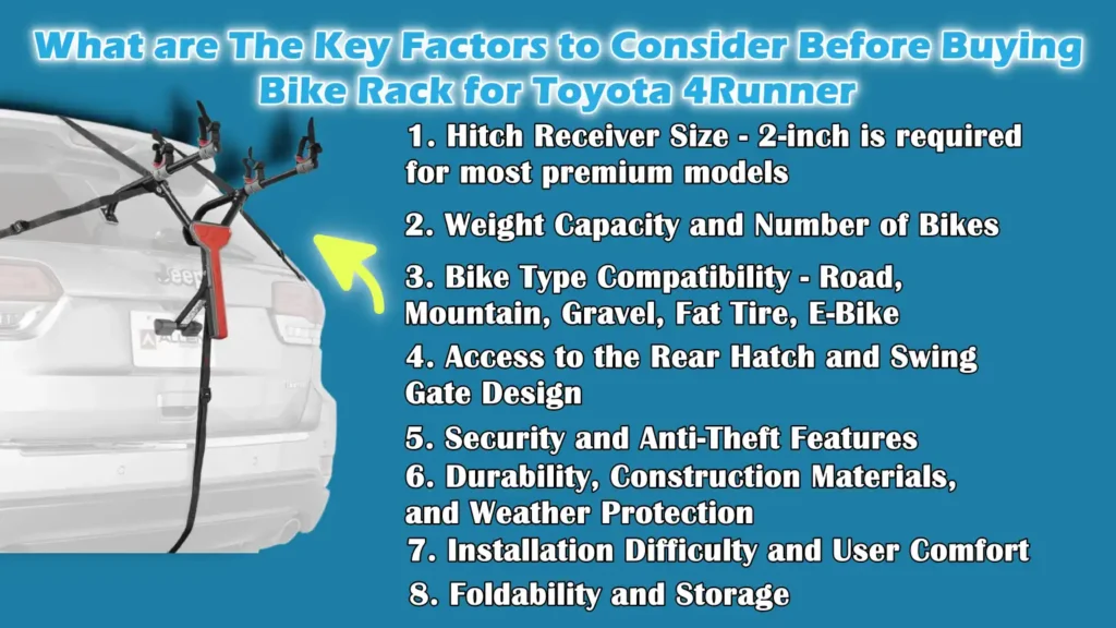 What are The Key Factors to Consider Before Buying Bike Rack for Toyota 4Runner